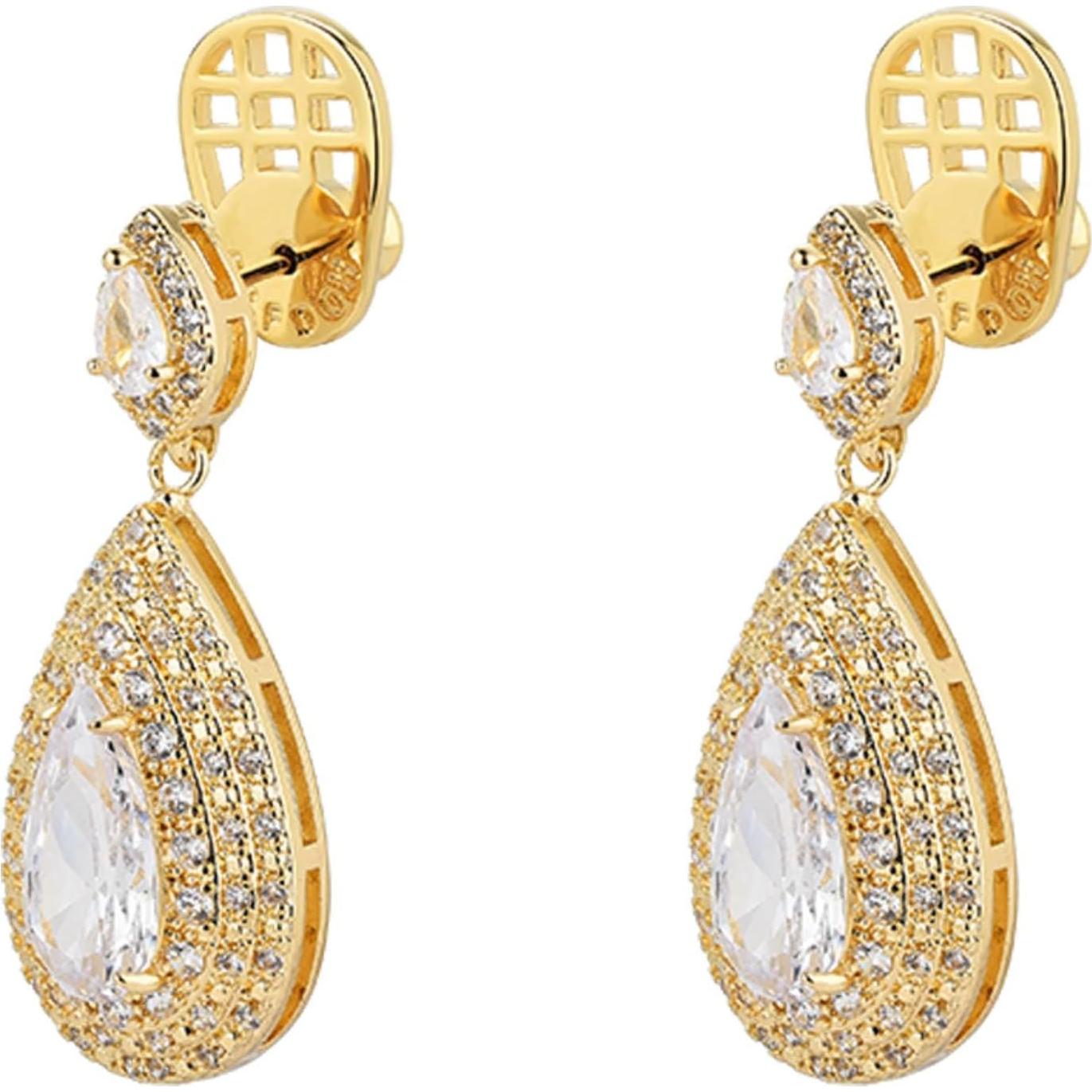 Resortes para Pendientes EBFDOH Oro 18K 4 Piezas Soporte Duradero