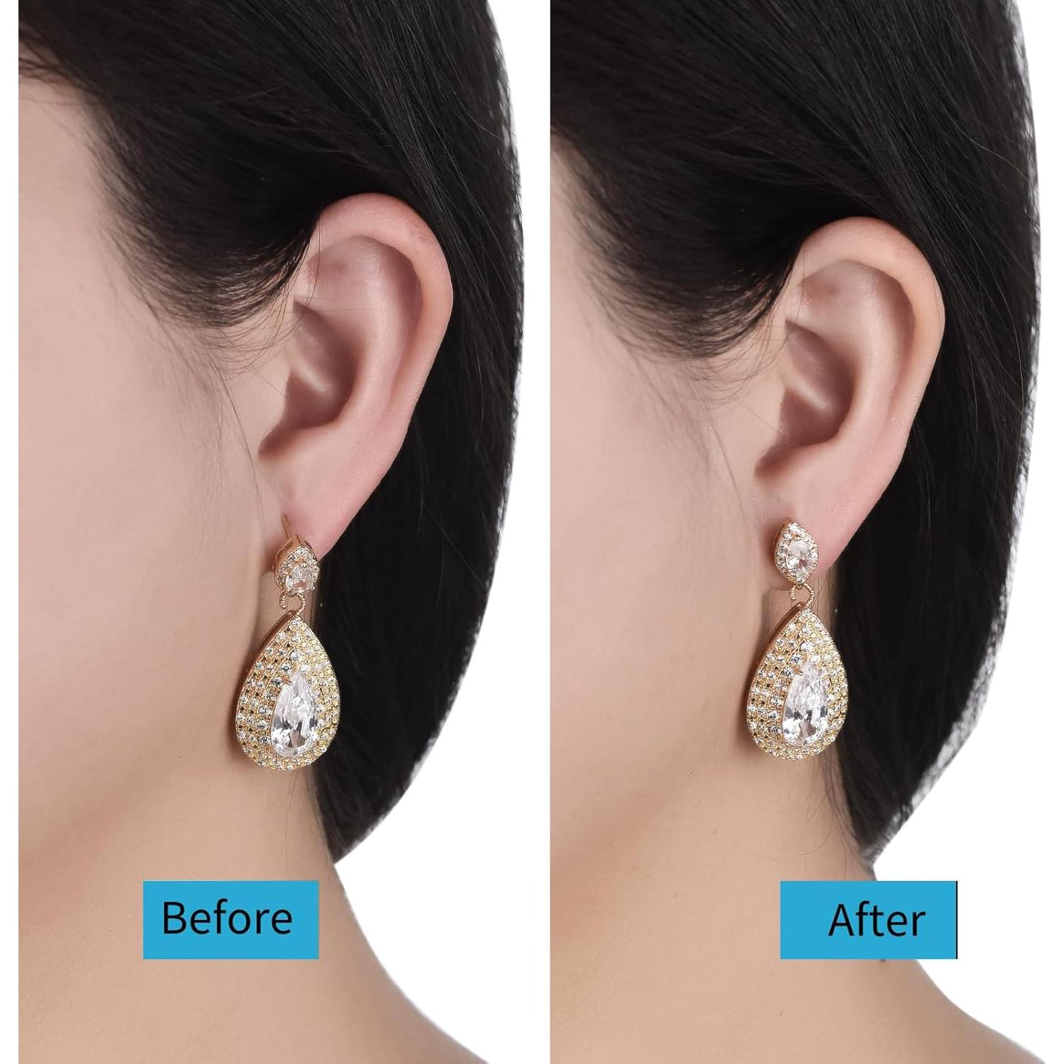 Resortes para Pendientes EBFDOH Oro 18K 4 Piezas Soporte Duradero