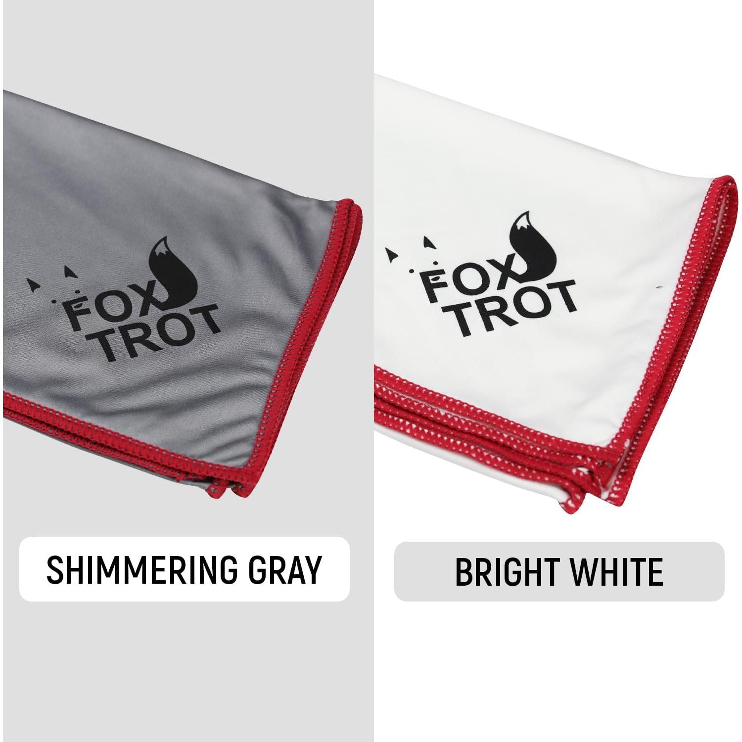 Paquete de 2 Paños de Pulido Microfibra Fox Trot Blanco Gris