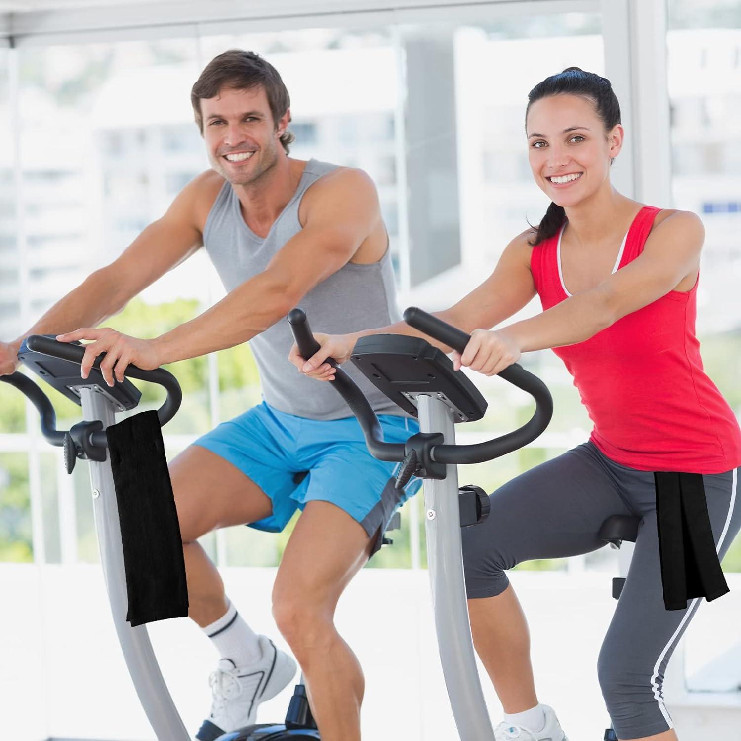 Toallas de Deporte Moukeren 3 Pcs Algodón Negro 50 cm