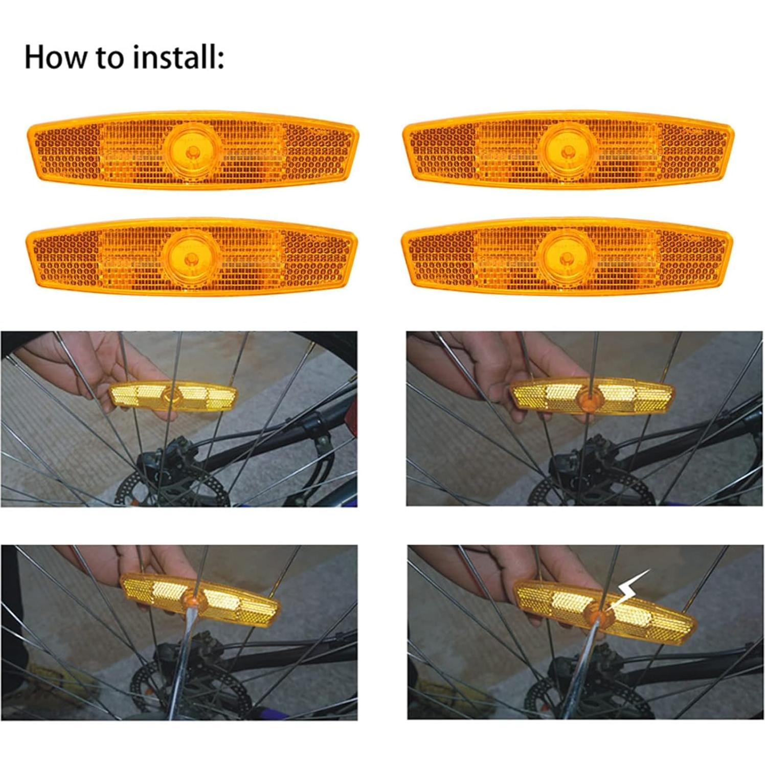 Kit de Reflectores para Bicicleta VICDUEKG 6 Piezas Seguridad