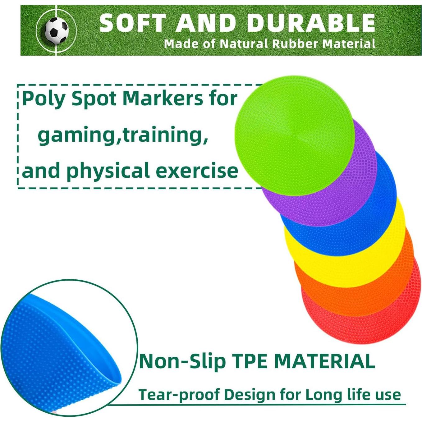 Marcadores de Suelo de Goma Antideslizantes Aryjmz 12 cm - 24 Piezas