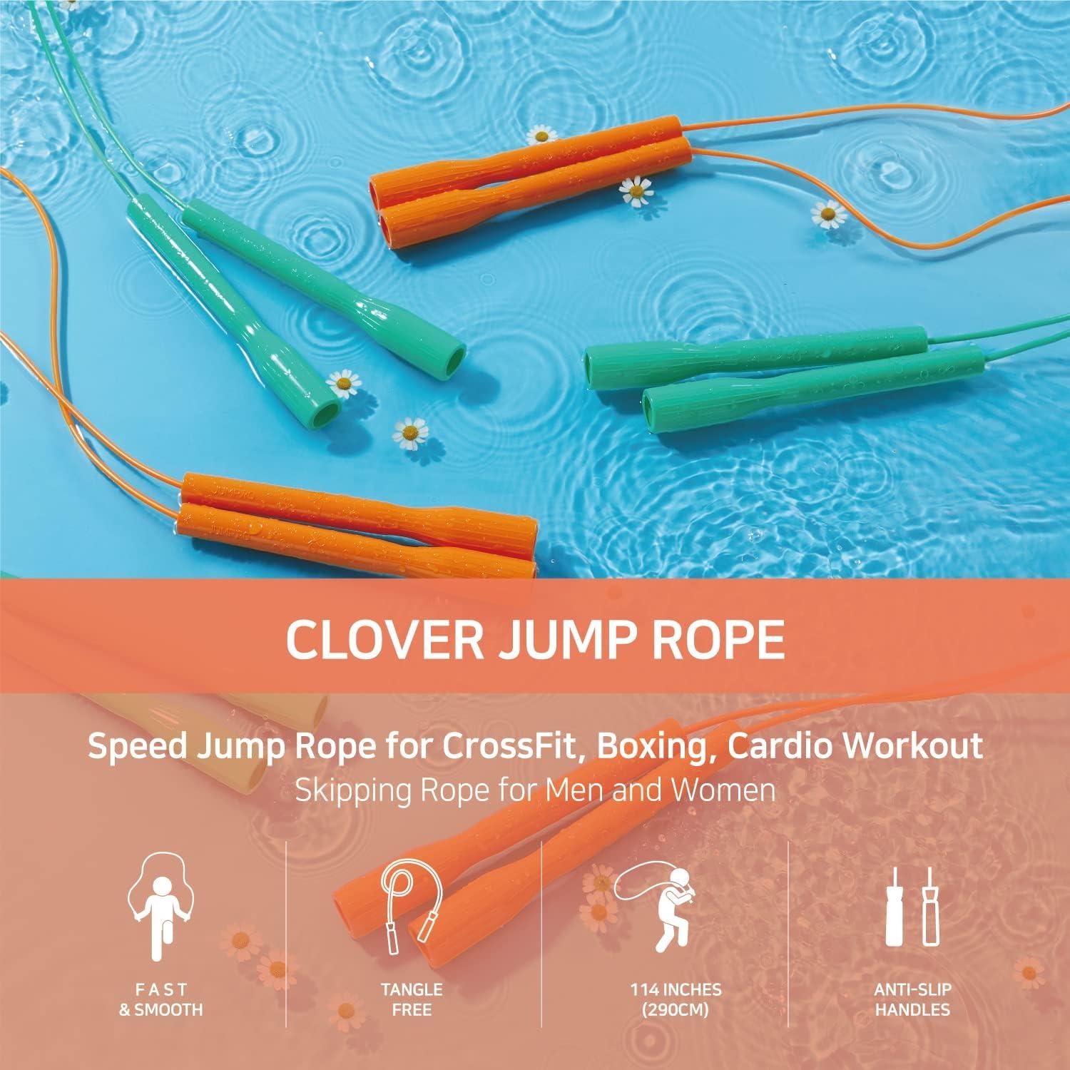 Cuerda de Saltar KSY JUMP ROPE Ajustable 290 cm Verde Trébol