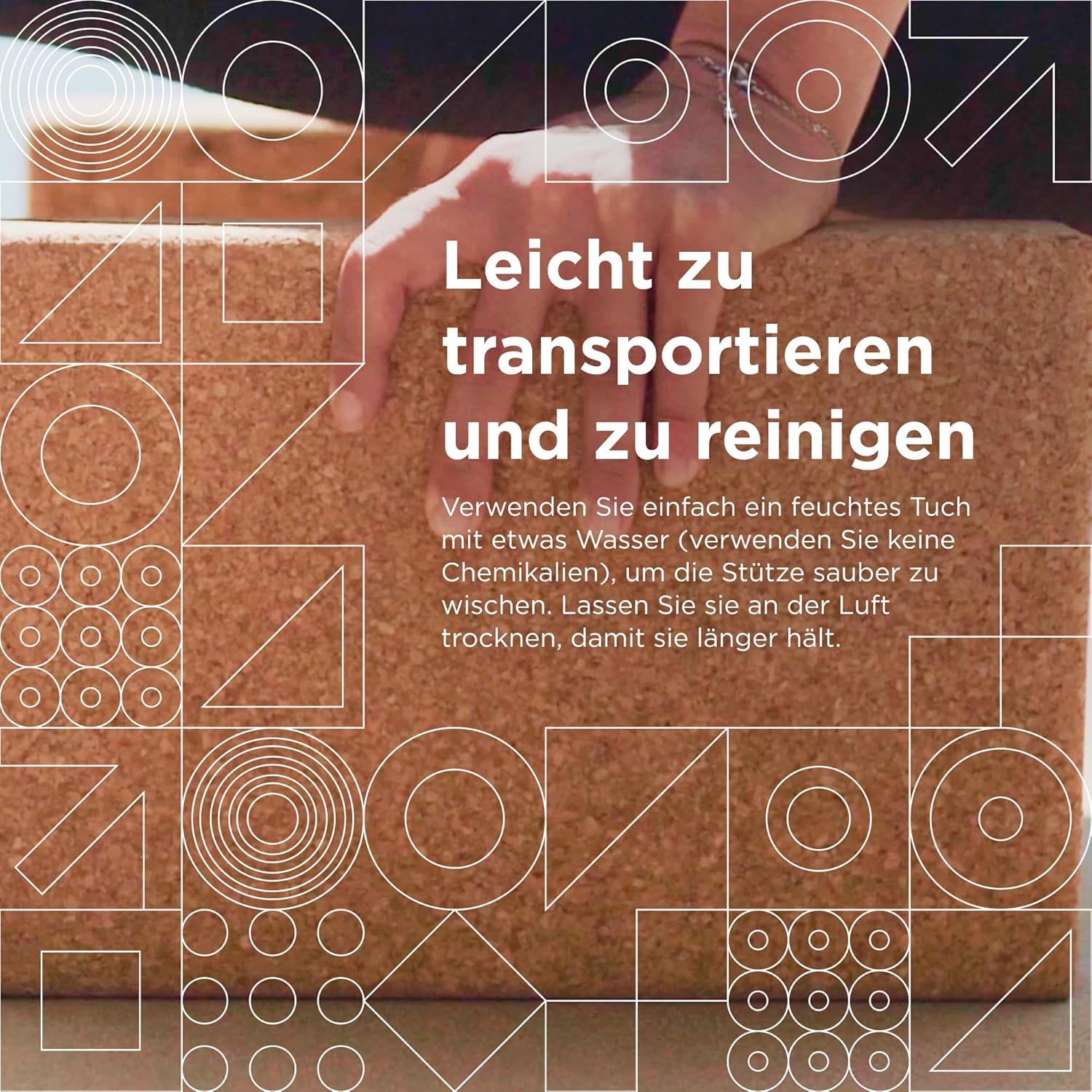 Bloque de Yoga de Corcho Go4Cork Antideslizante 20x30 cm