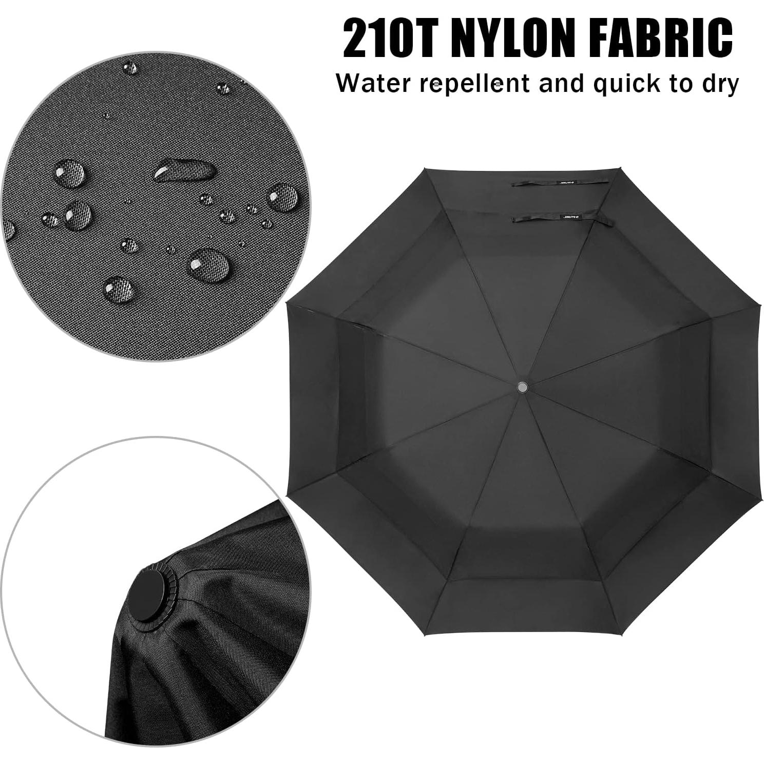 Paraguas de Golf Plegable G4Free 62" Automático Impermeable Negro