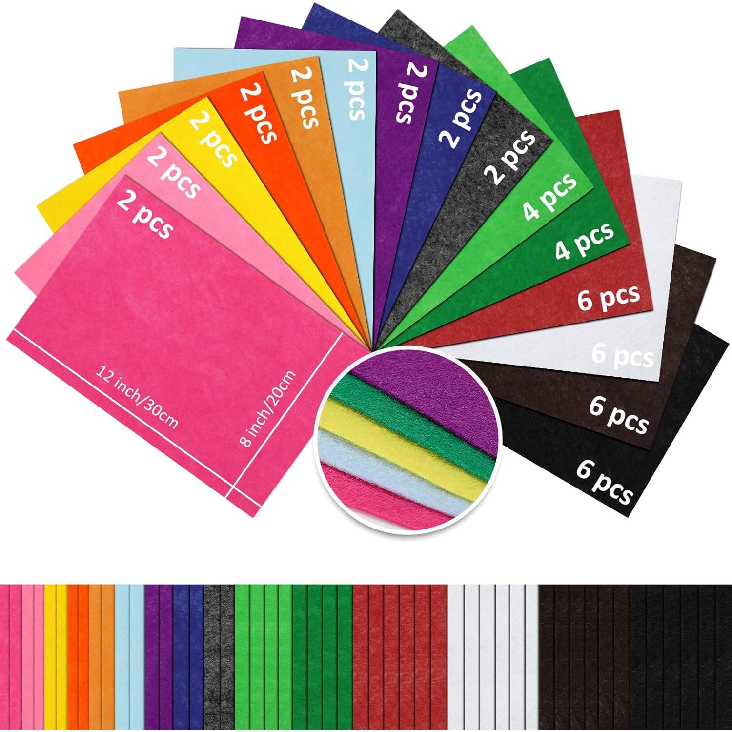 Hojas de Fieltro Suave KaKaPops 20x30 cm Colores Variados