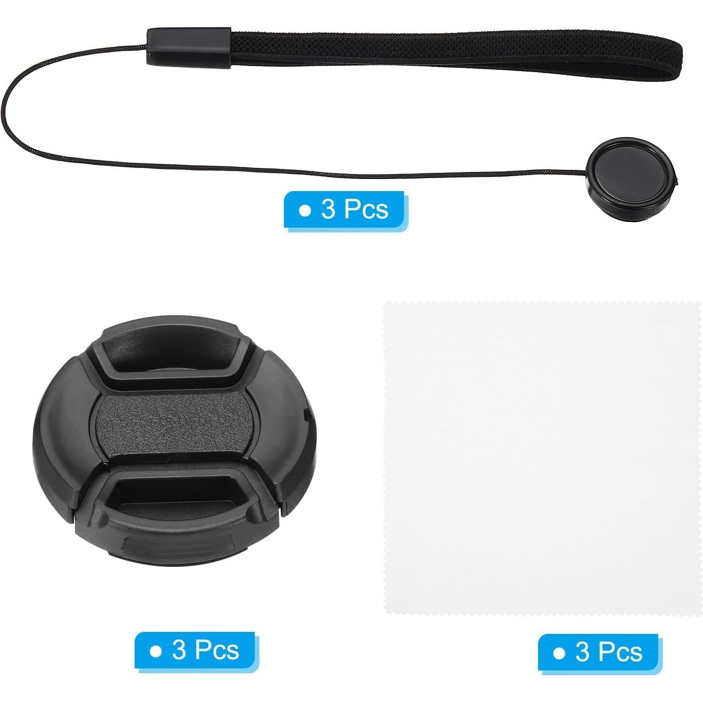 Set de 3 Tapas de Lente PATIKIL 39mm para Cámaras DSLR