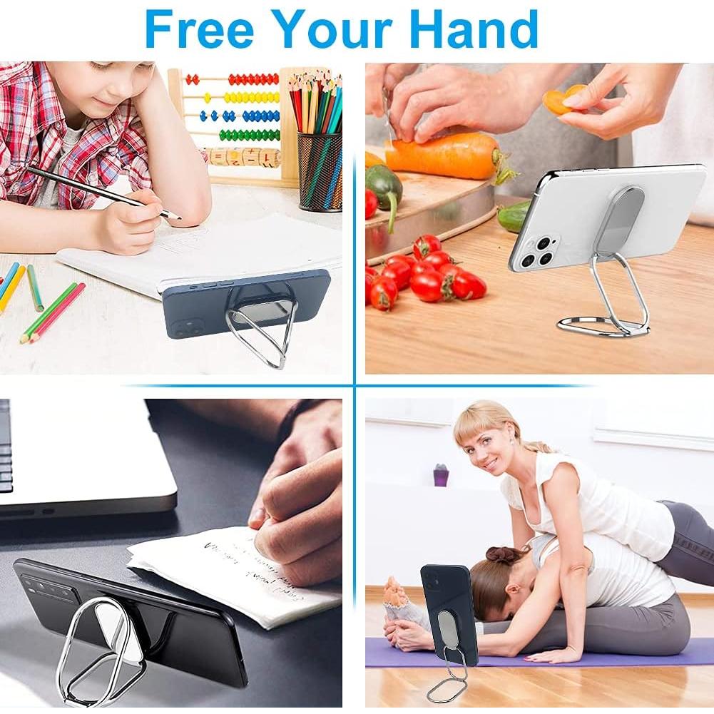 Soporte Plegable para Teléfono Móvil CLZWiiN Plata 360°