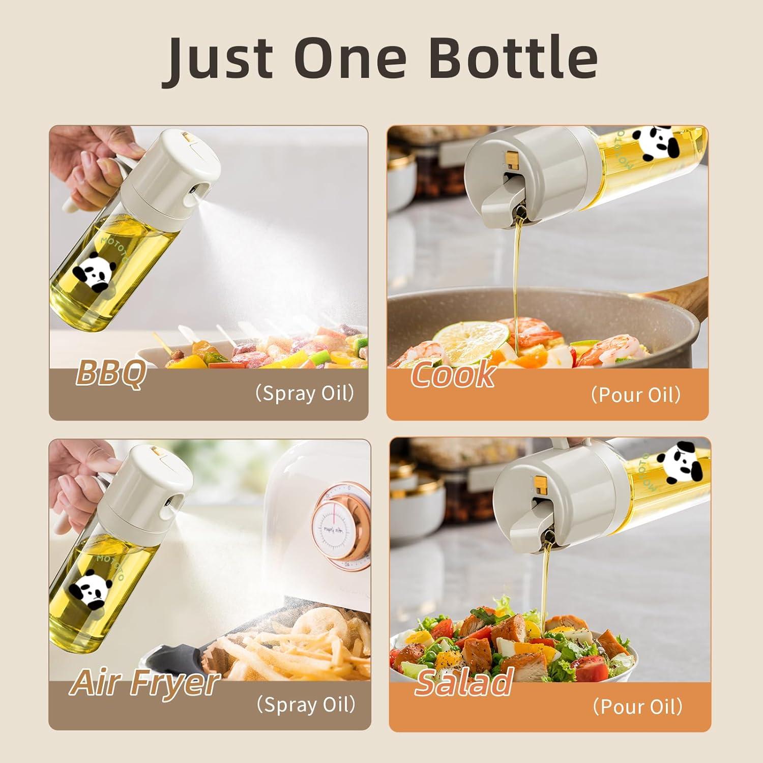 Botella dispensadora de aceite MDZF SWEET HOME 550ml gris panda