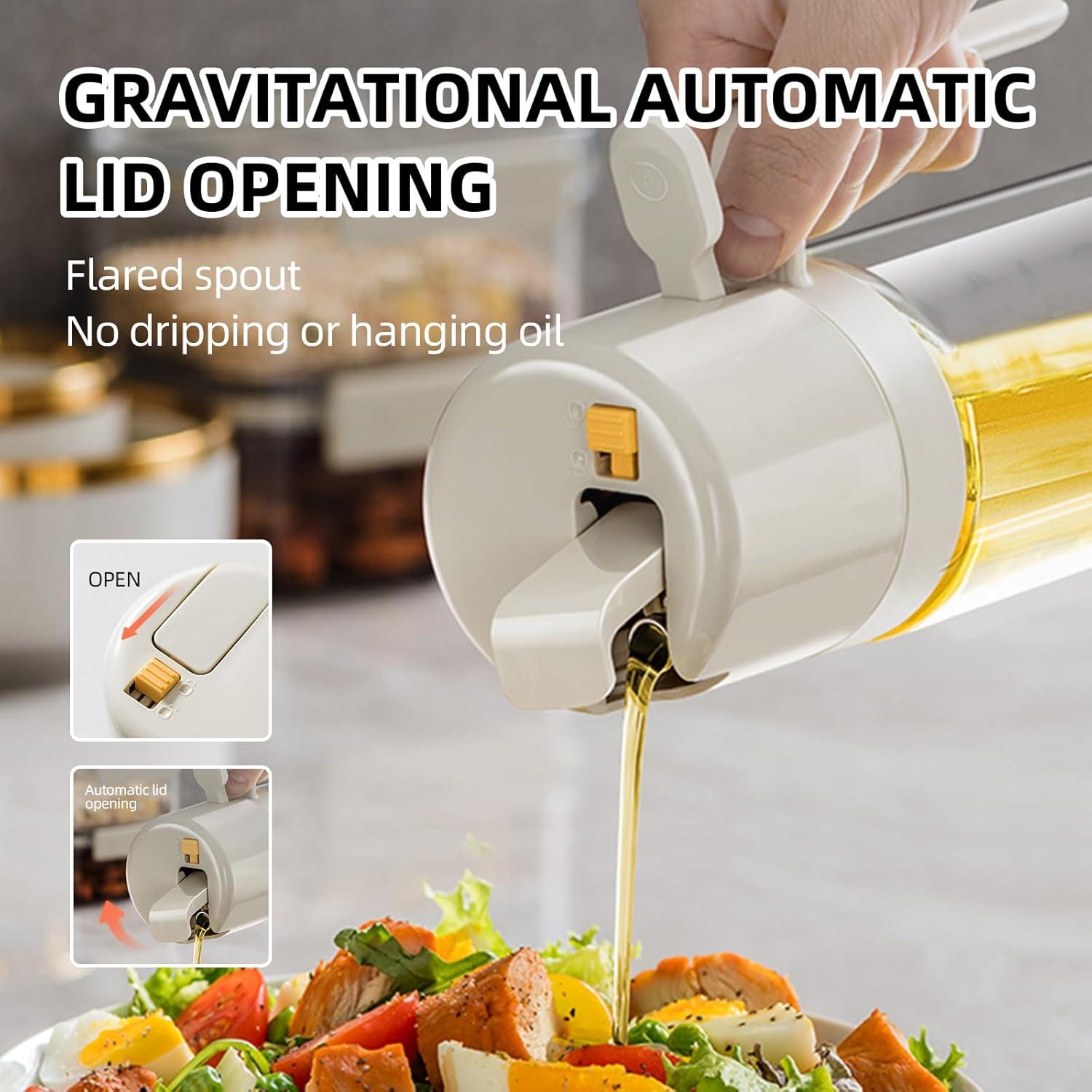 Botella dispensadora de aceite MDZF SWEET HOME 550ml gris panda