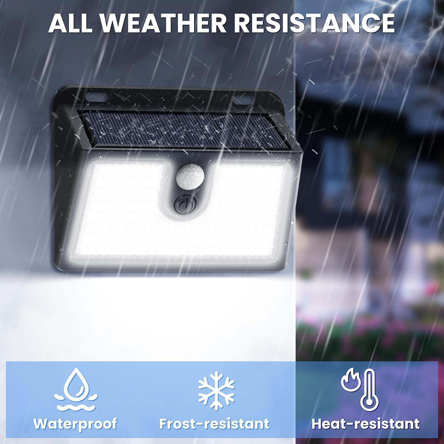 Luces Solares CLAONER con Sensor de Movimiento 800 Lúmenes