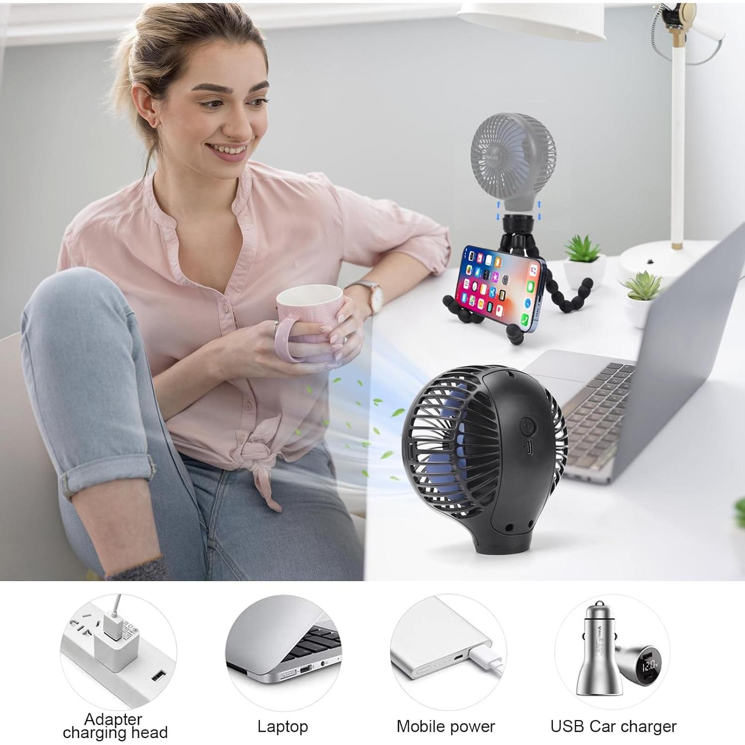 Ventilador Oscilante Automático Portátil Haomaomao H16 USB