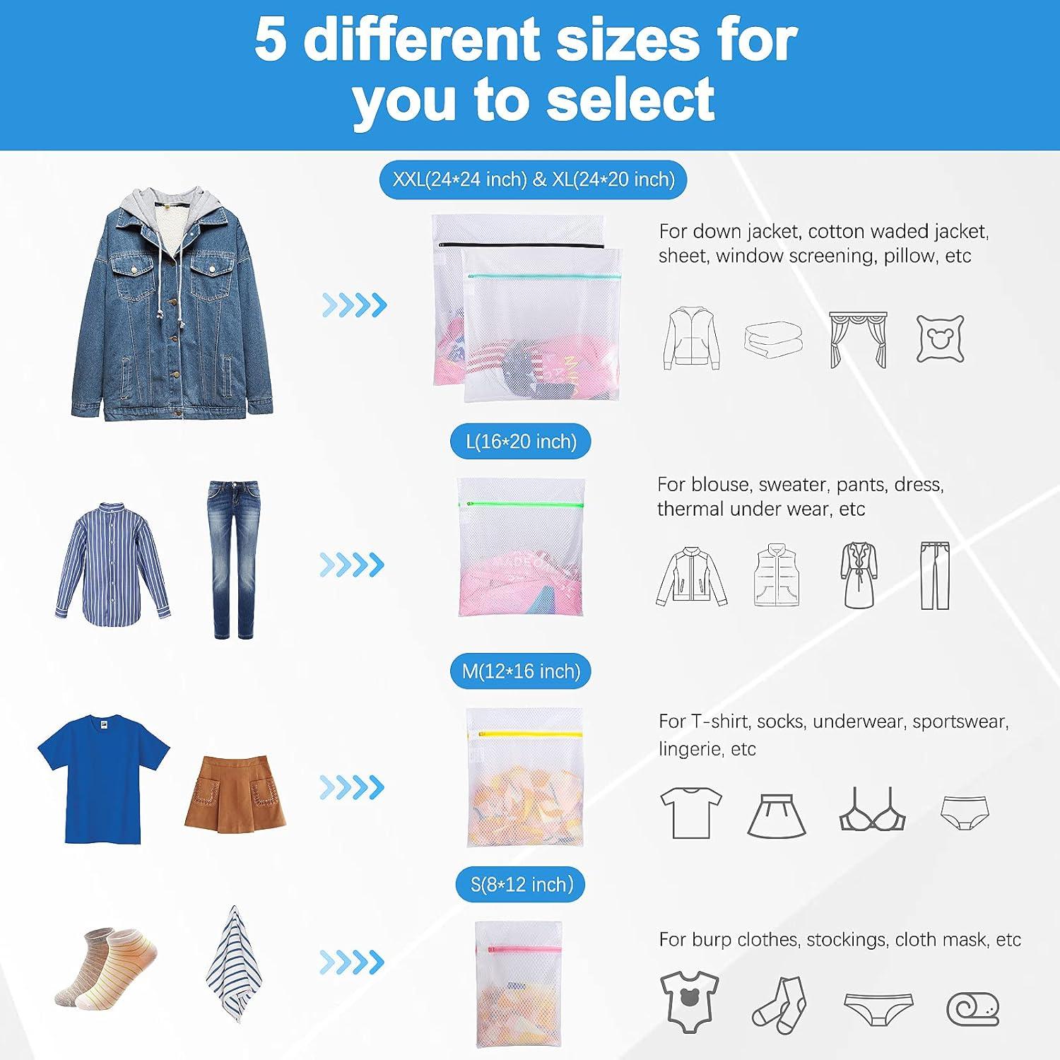 Bolsas de Lavandería GOGOODA 5 Piezas Malla Premium