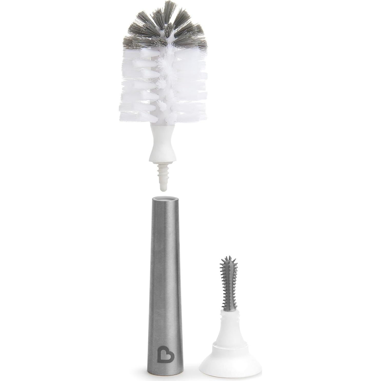 Set de Cepillos de Limpieza Munchkin Shine - Acero Inoxidable y Repuesto