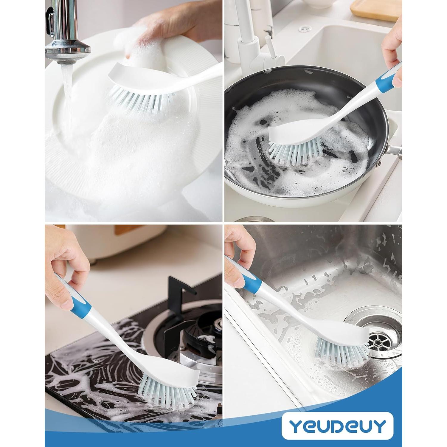 Cepillo para Platos Yeudeuy - Paquete de 4 Azul Multiusos