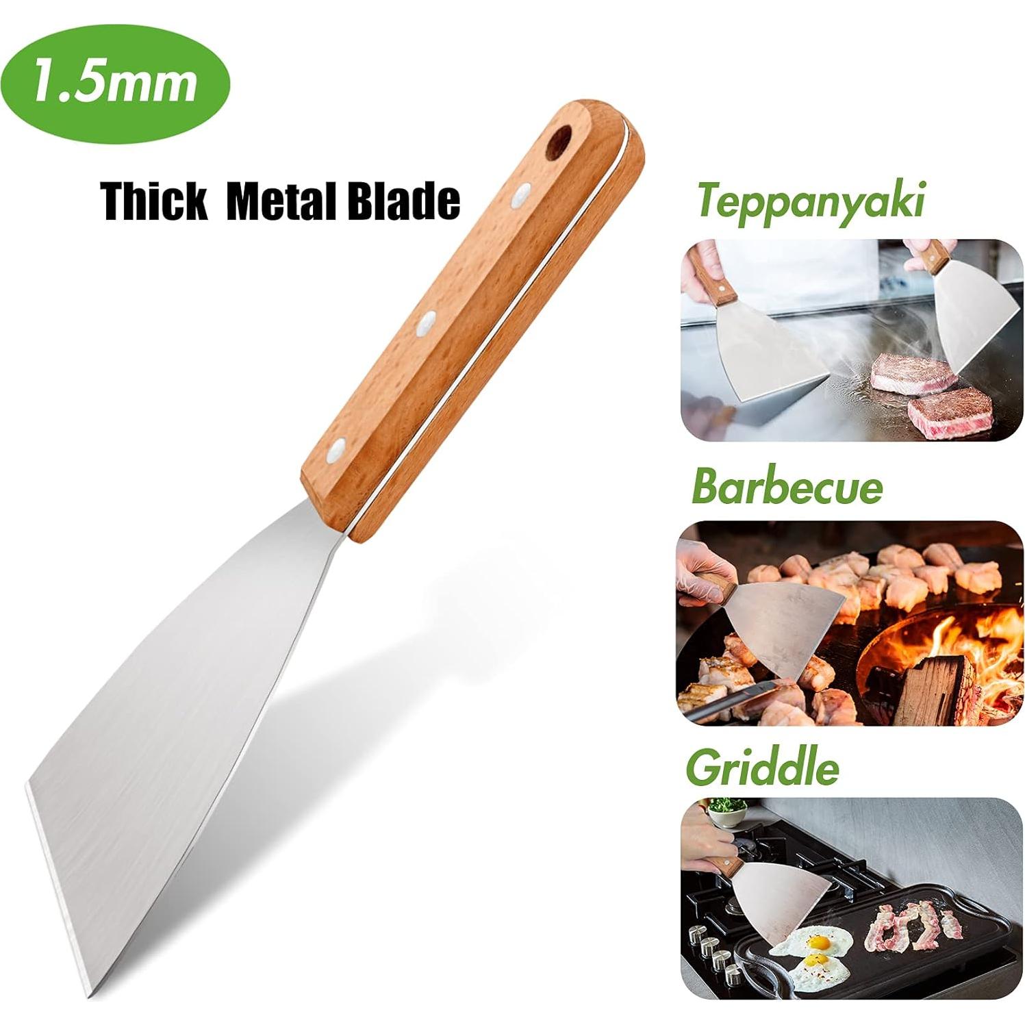 Juego de raspadores de parrilla Leonyo 3 piezas acero inoxidable