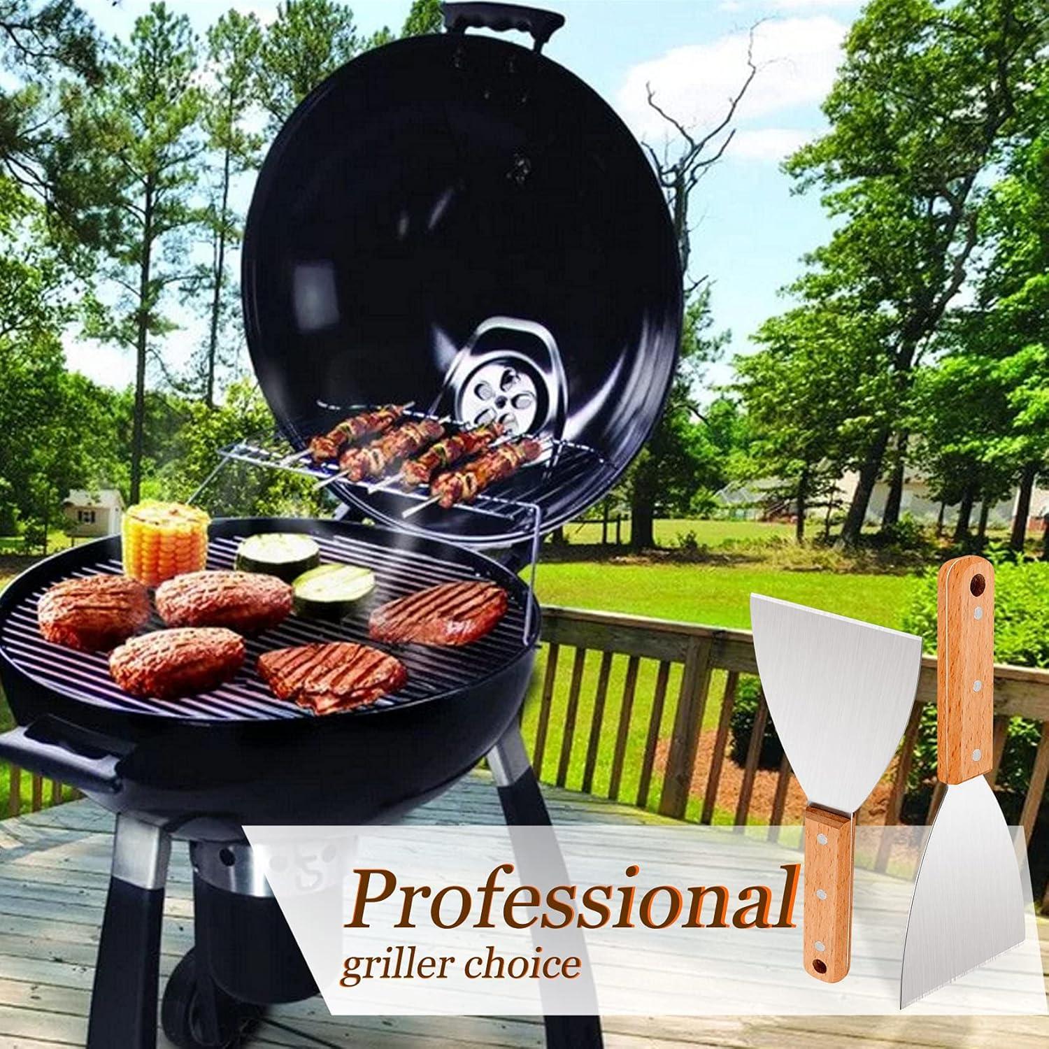 Juego de raspadores de parrilla Leonyo 3 piezas acero inoxidable