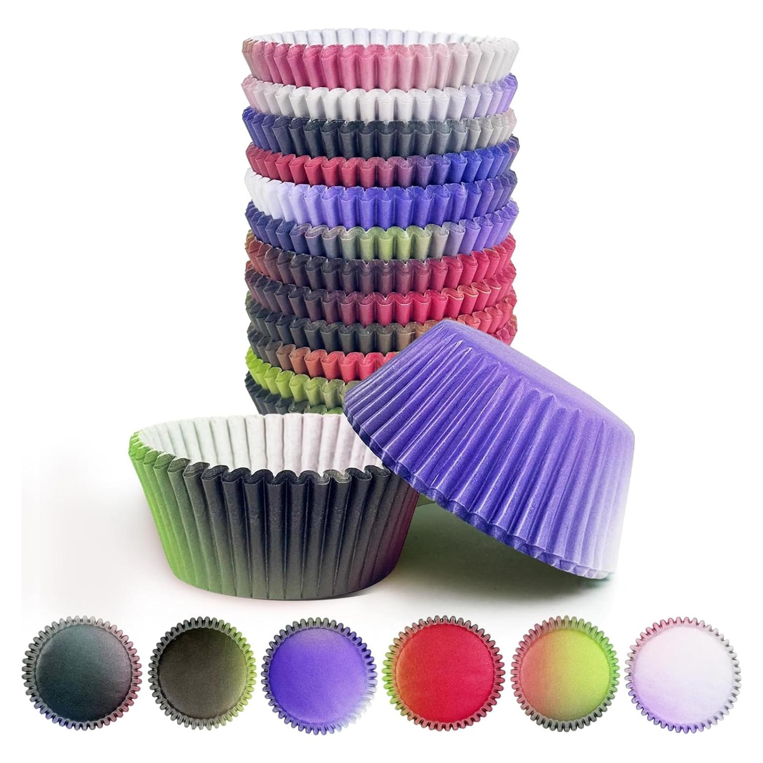 Forros de Cupcake Estándar qiqee 300 Cuentas Negro Rosa