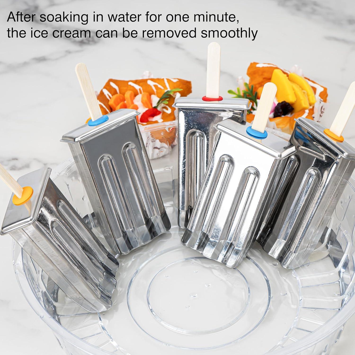 Paquete de 12 Moldes de Paletas de Acero Inoxidable TOCCOOL