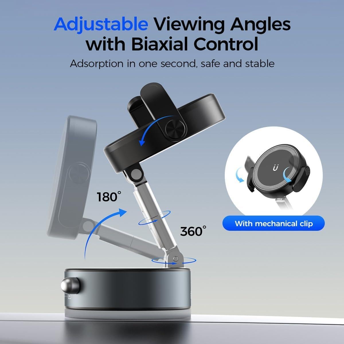 Soporte para teléfono 2 en 1 XO con ventosa ajustable 360°