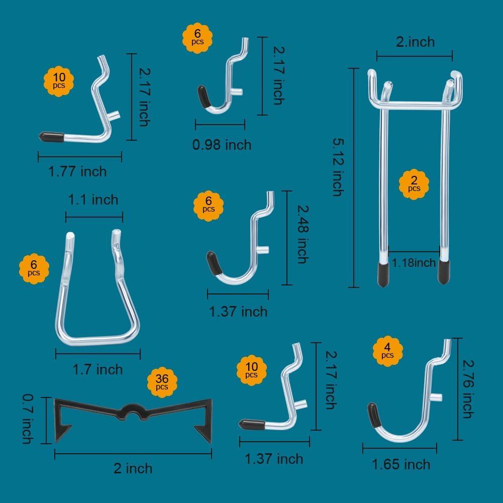 Kit de Accesorios para Tablero de Clavos Daanxw 1/4" Extra Grueso