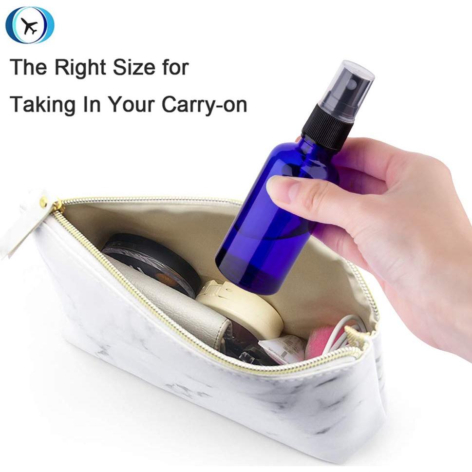 Botellas de Spray 60ml Hydior 3 Pack Vidrio Azul Reutilizables