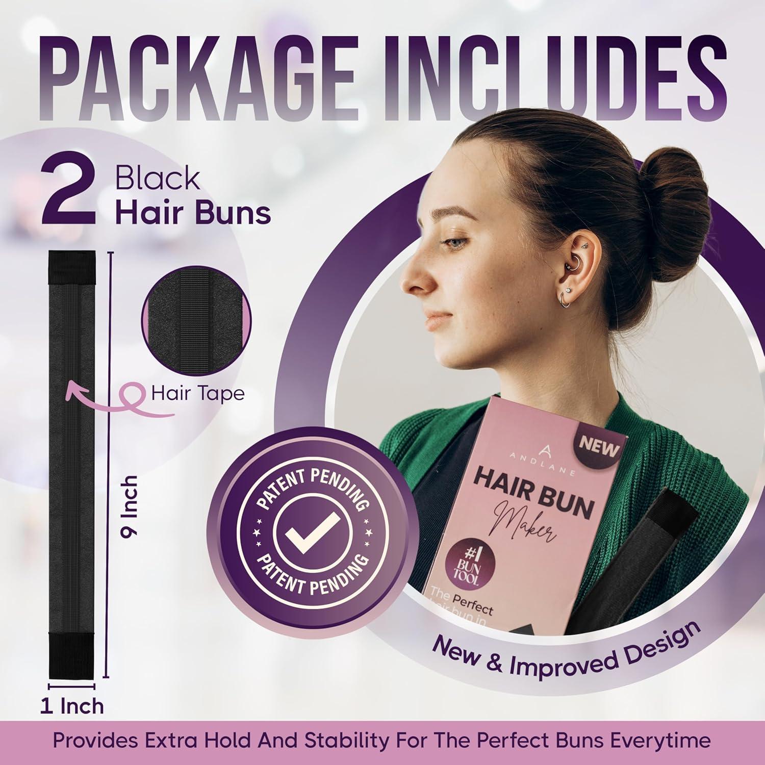 Fabricador de moños Andlane - Clip fácil para cabello largo - Paquete de 2