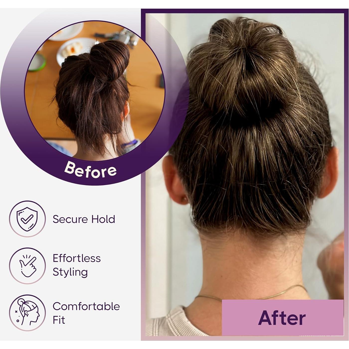 Fabricador de moños Andlane - Clip fácil para cabello largo - Paquete de 2