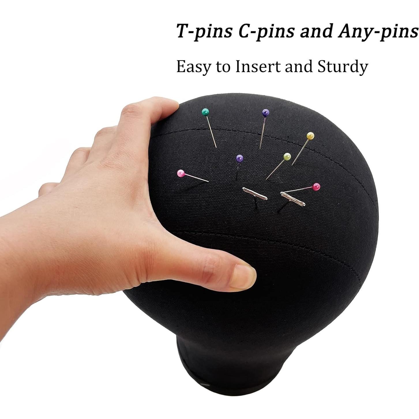 Soporte de Cabeza de Peluca Dazzle 22" (55.88 cm) Lona Negra