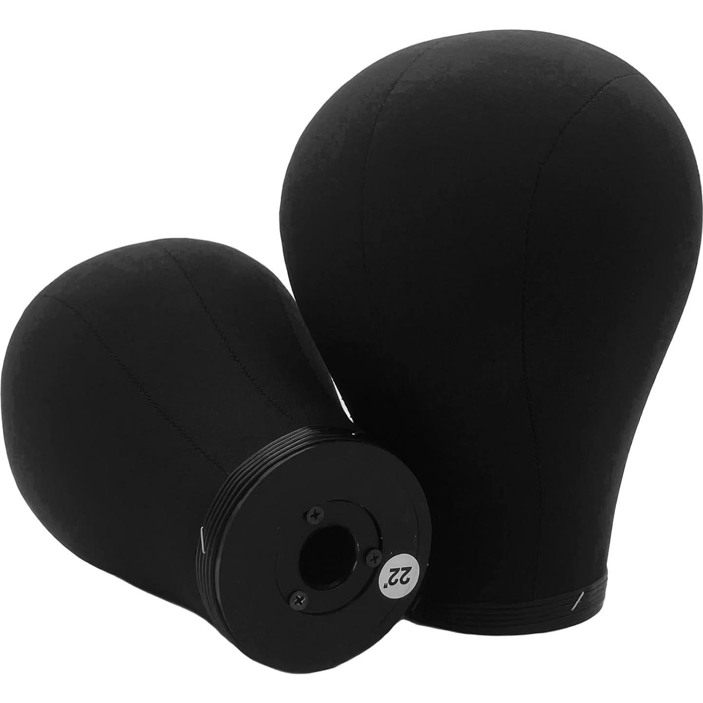 Soporte de Cabeza de Peluca Dazzle 22" (55.88 cm) Lona Negra