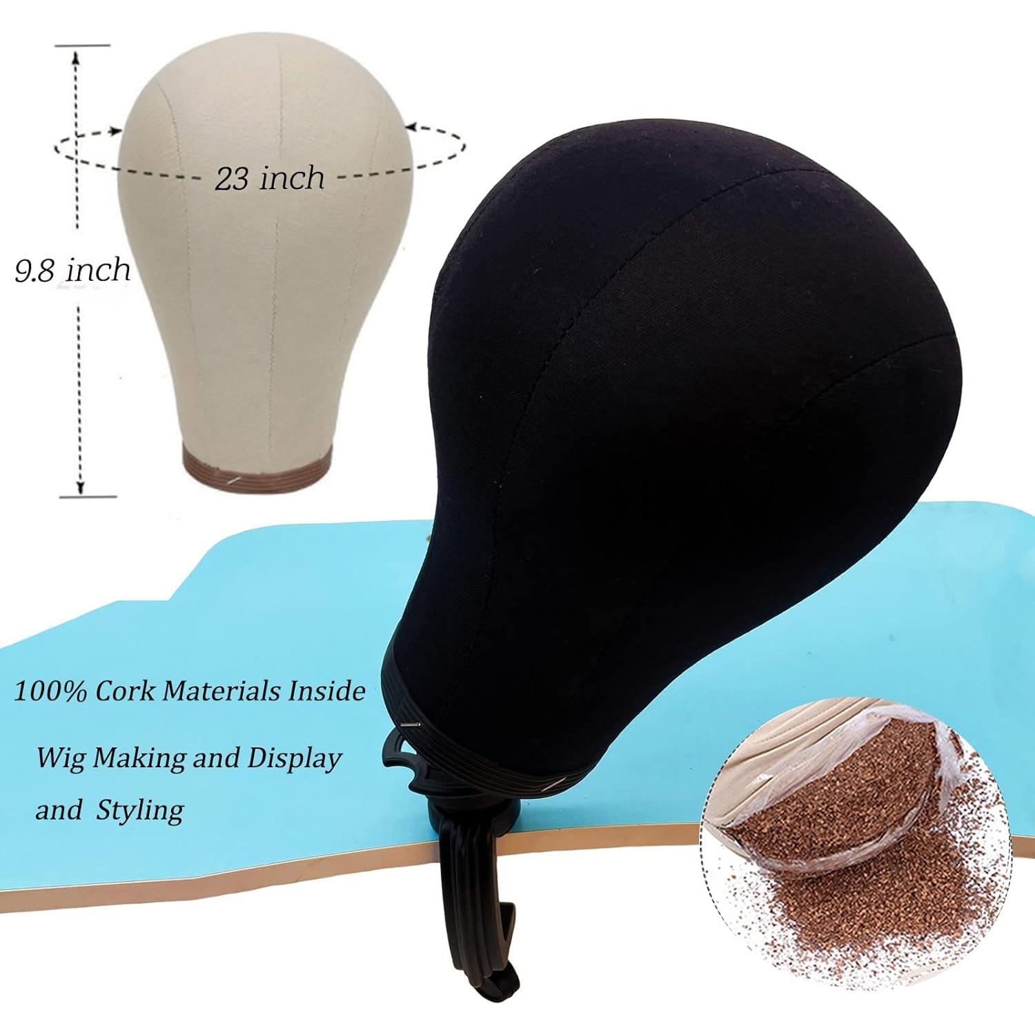 Soporte de Cabeza de Peluca Dazzle 22" (55.88 cm) Lona Negra