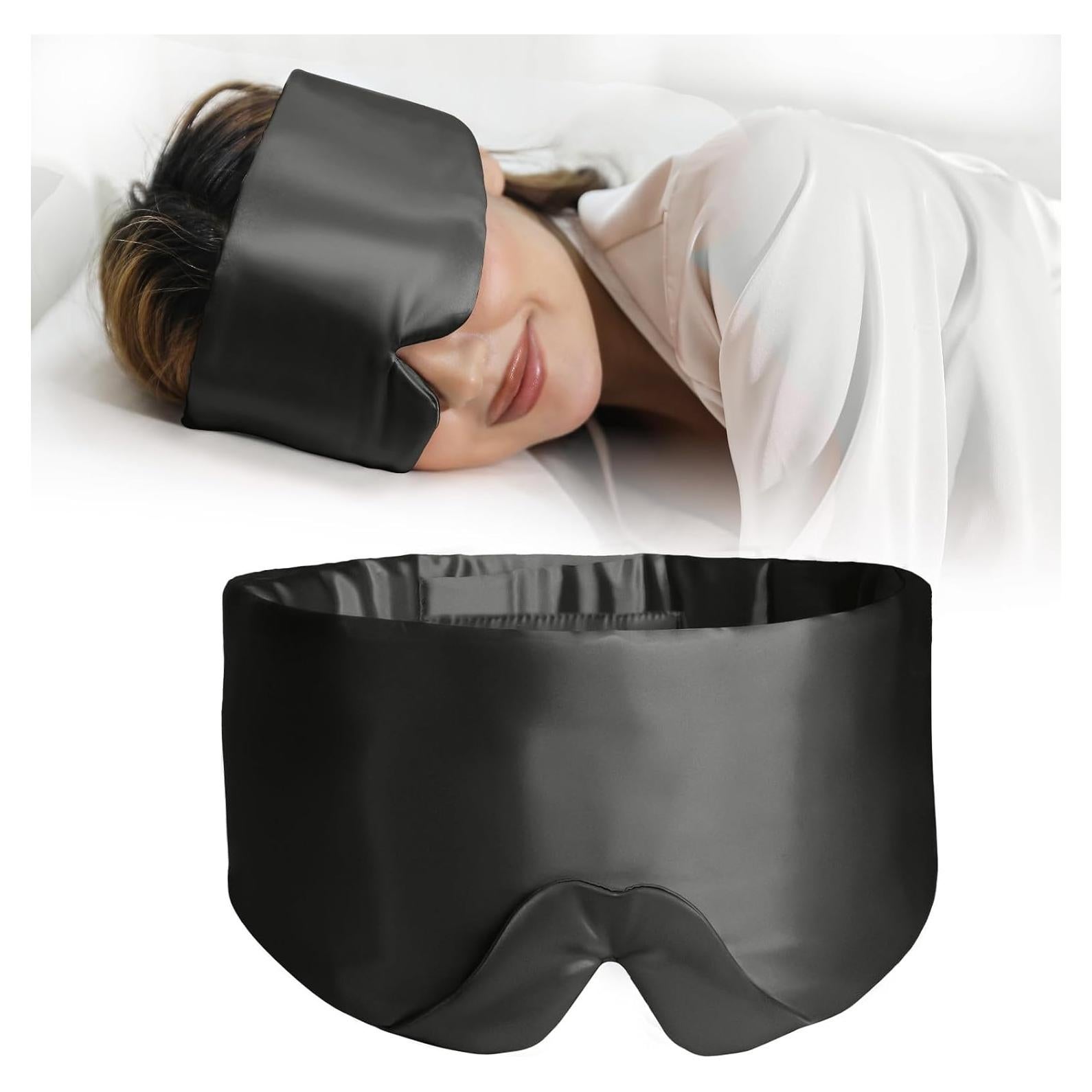 Máscara de Sueño de Seda ZIMASILK 100% 22 Momme Negra