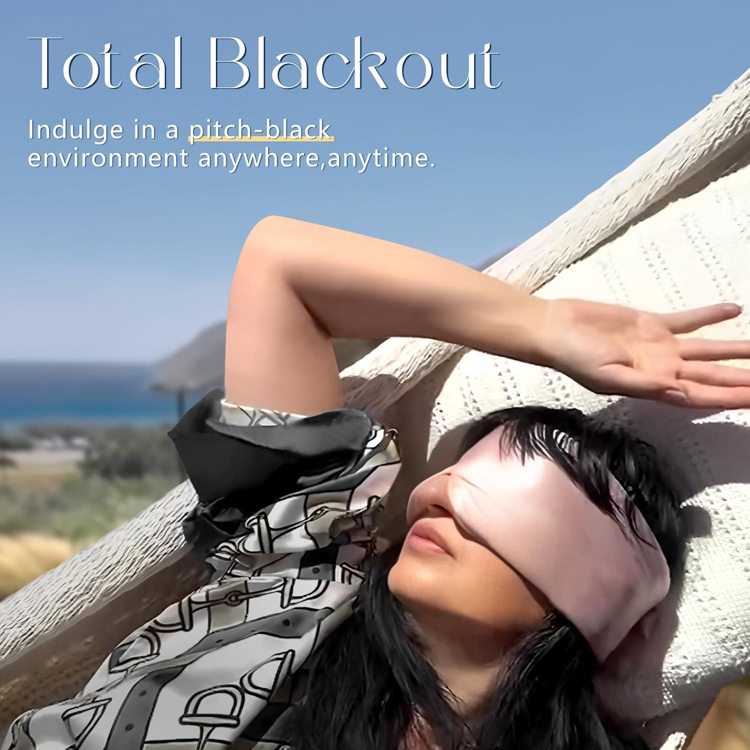 Máscara de Sueño de Seda ZIMASILK 100% 22 Momme Negra