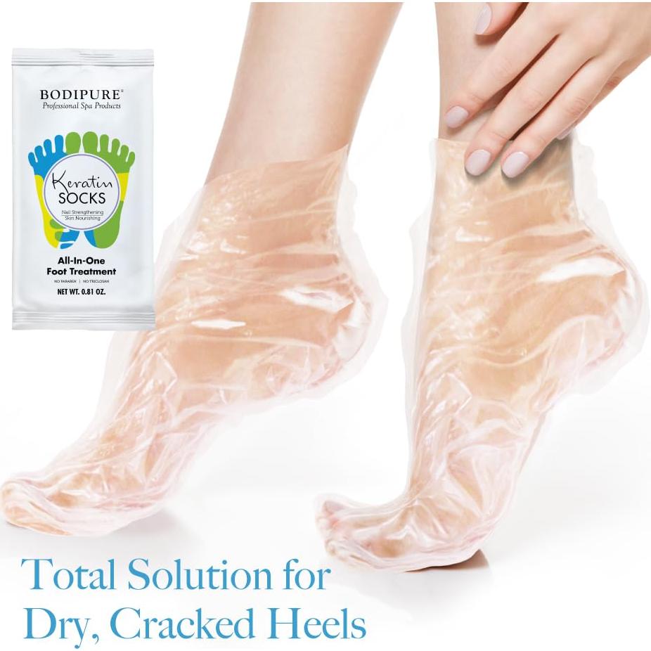 Bodipure Máscara Hidratante para Pies 12 Pares Queratina