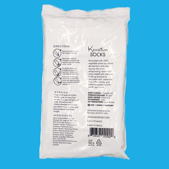 Bodipure Máscara Hidratante para Pies 12 Pares Queratina