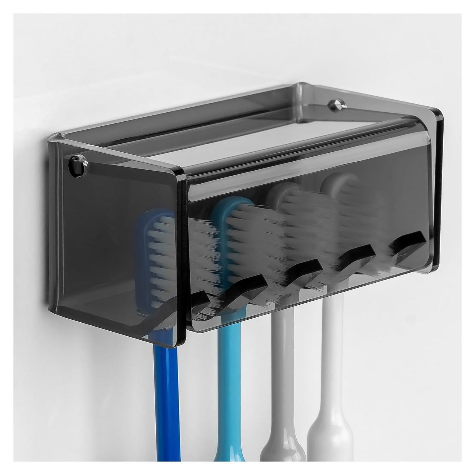 Soporte de Cepillos de Dientes LUEXBOX Montado en Pared 4 Ranuras