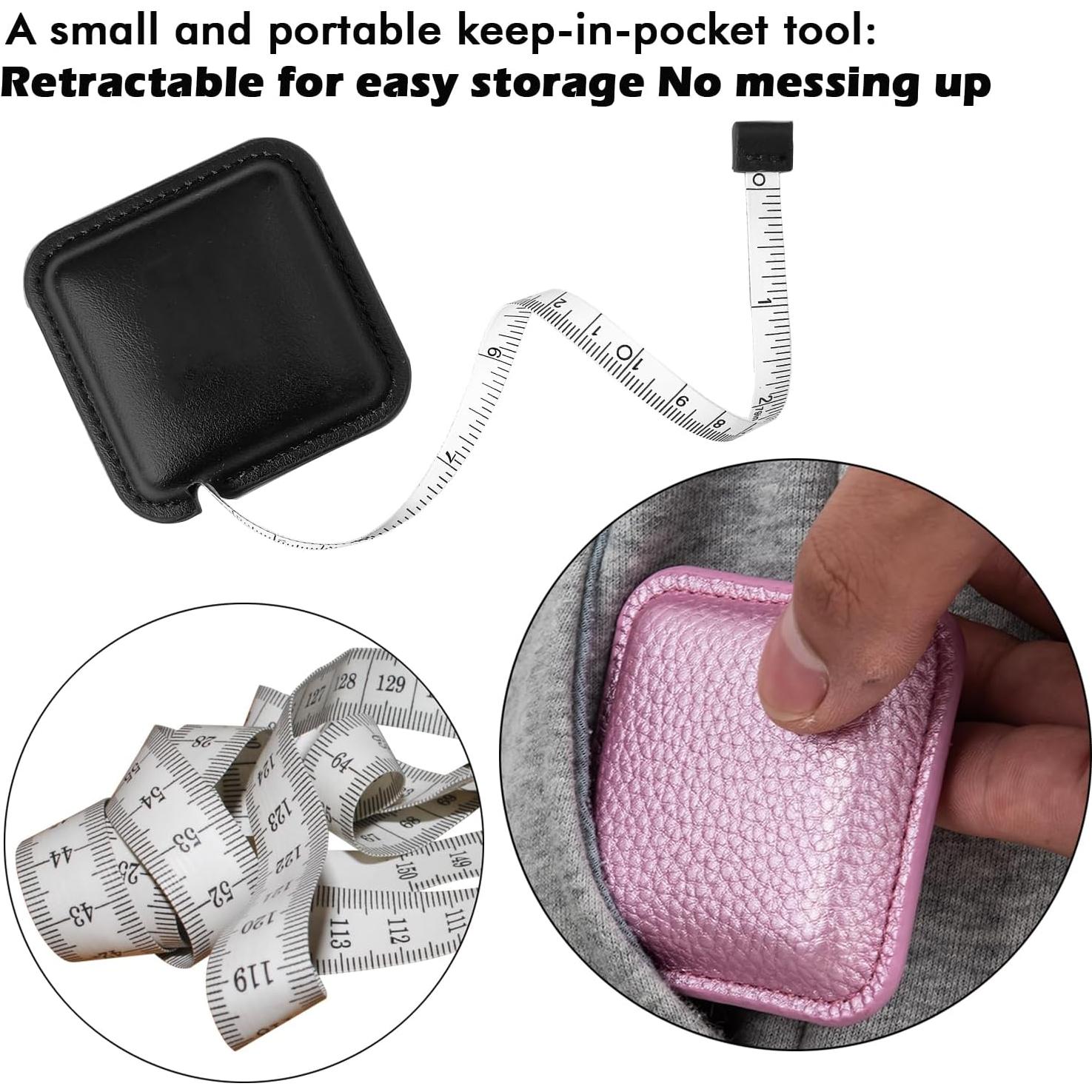 Cinta Métrica Retráctil de Cuero GZ 1.5m para Costura