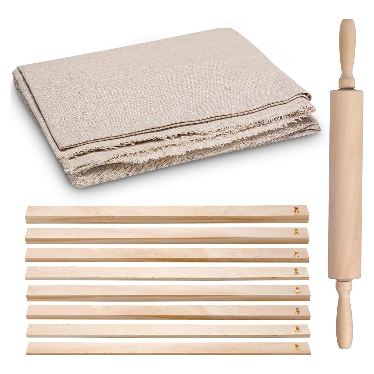 Kit de Herramientas de Cerámica Newtay 12 Pcs con Rodillo