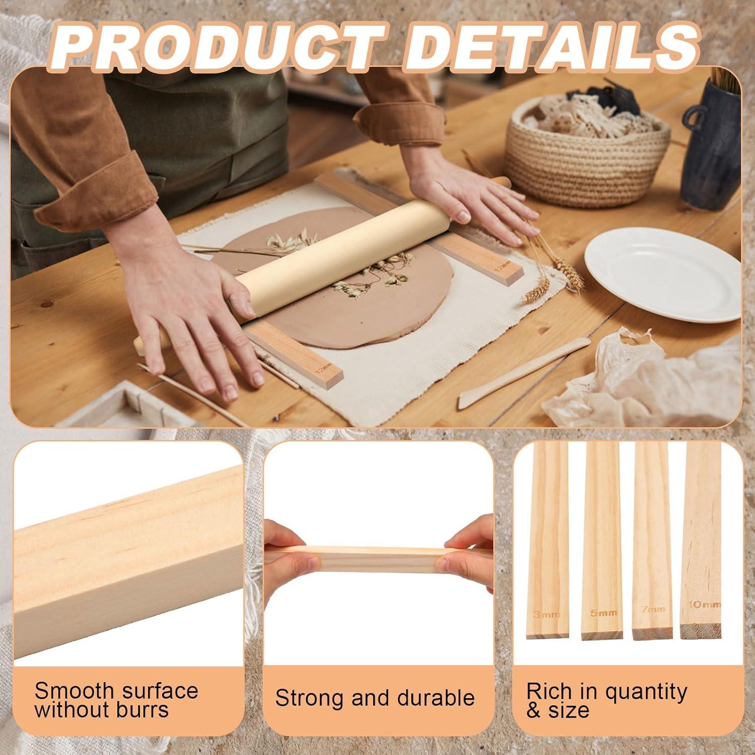 Kit de Herramientas de Cerámica Newtay 12 Pcs con Rodillo