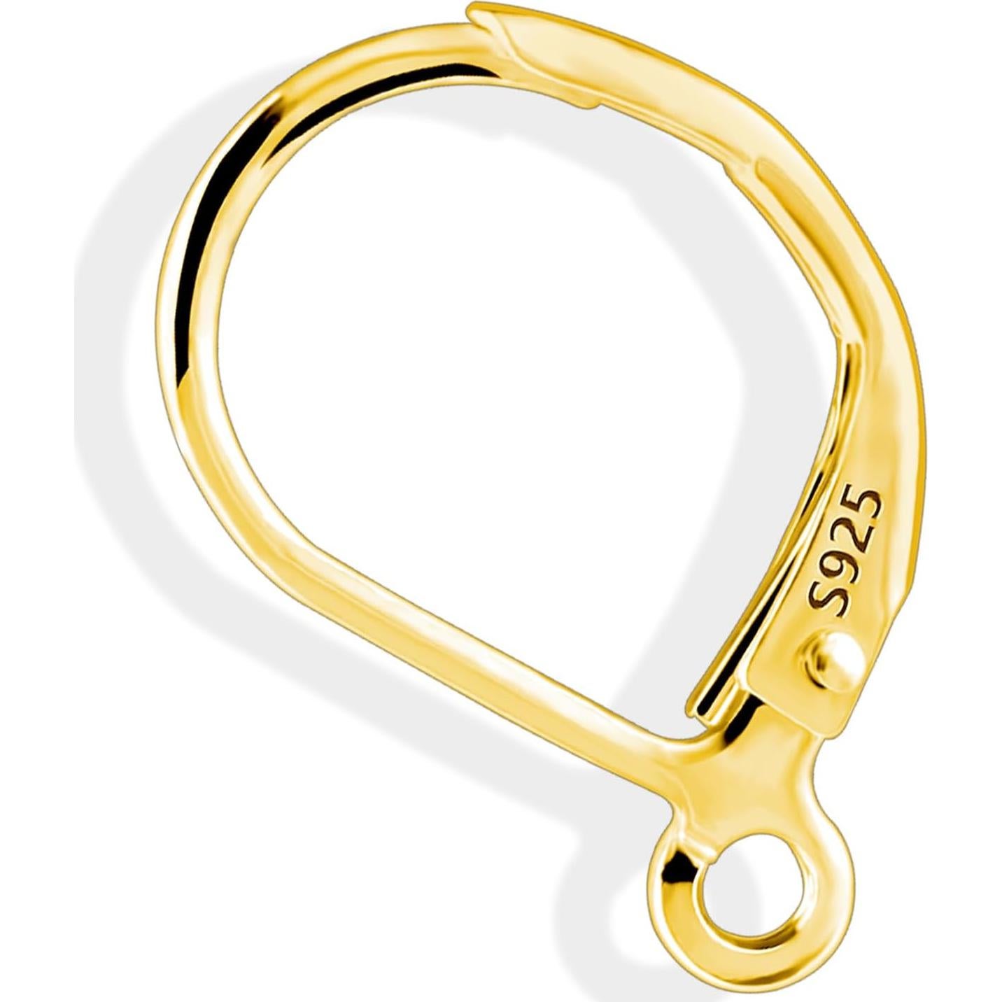 Ganchos Franceses de Palanca Plata Esterlina 925 - 10 Piezas