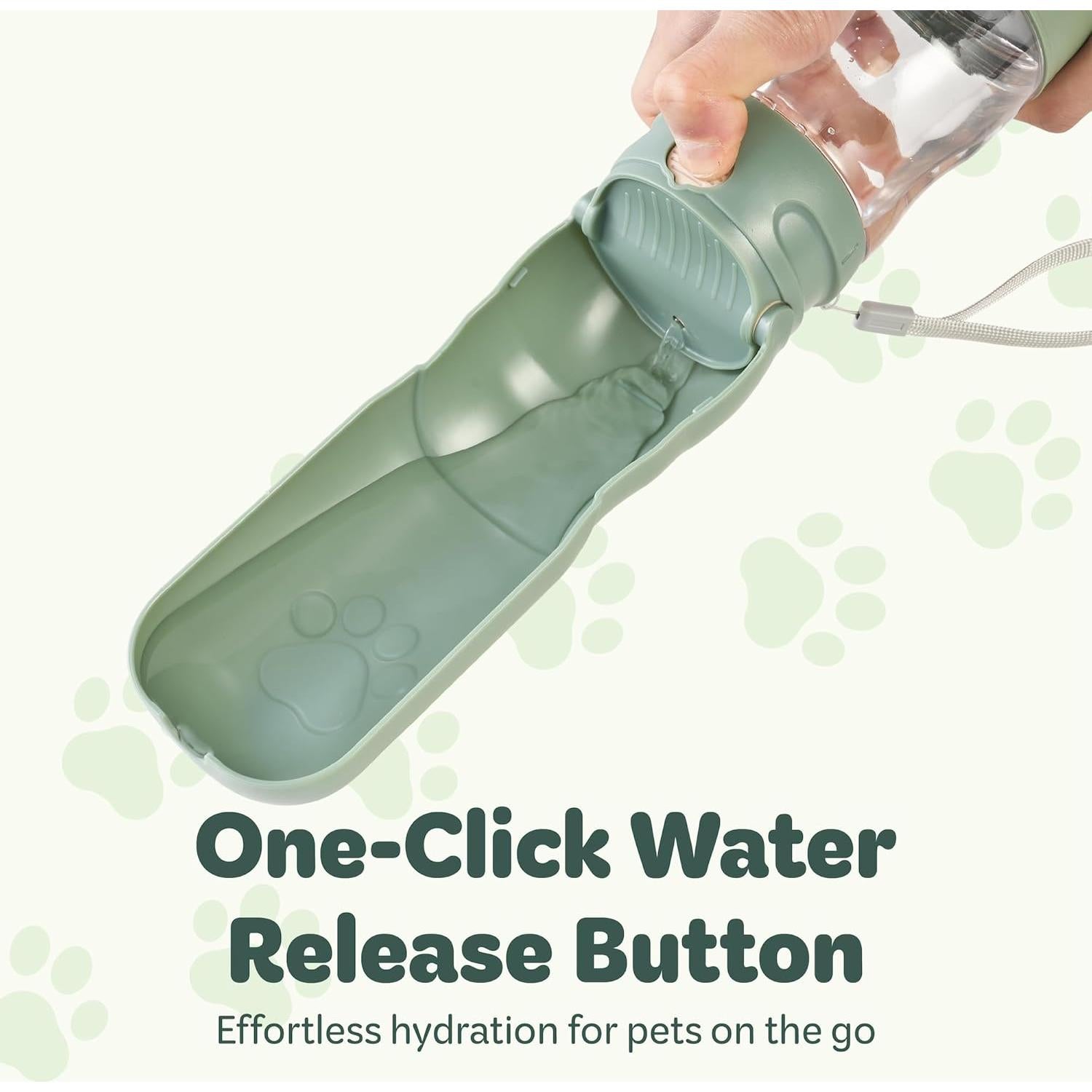 Dispensador de Agua y Comida para Mascotas Desired Tools 368.5ml Verde