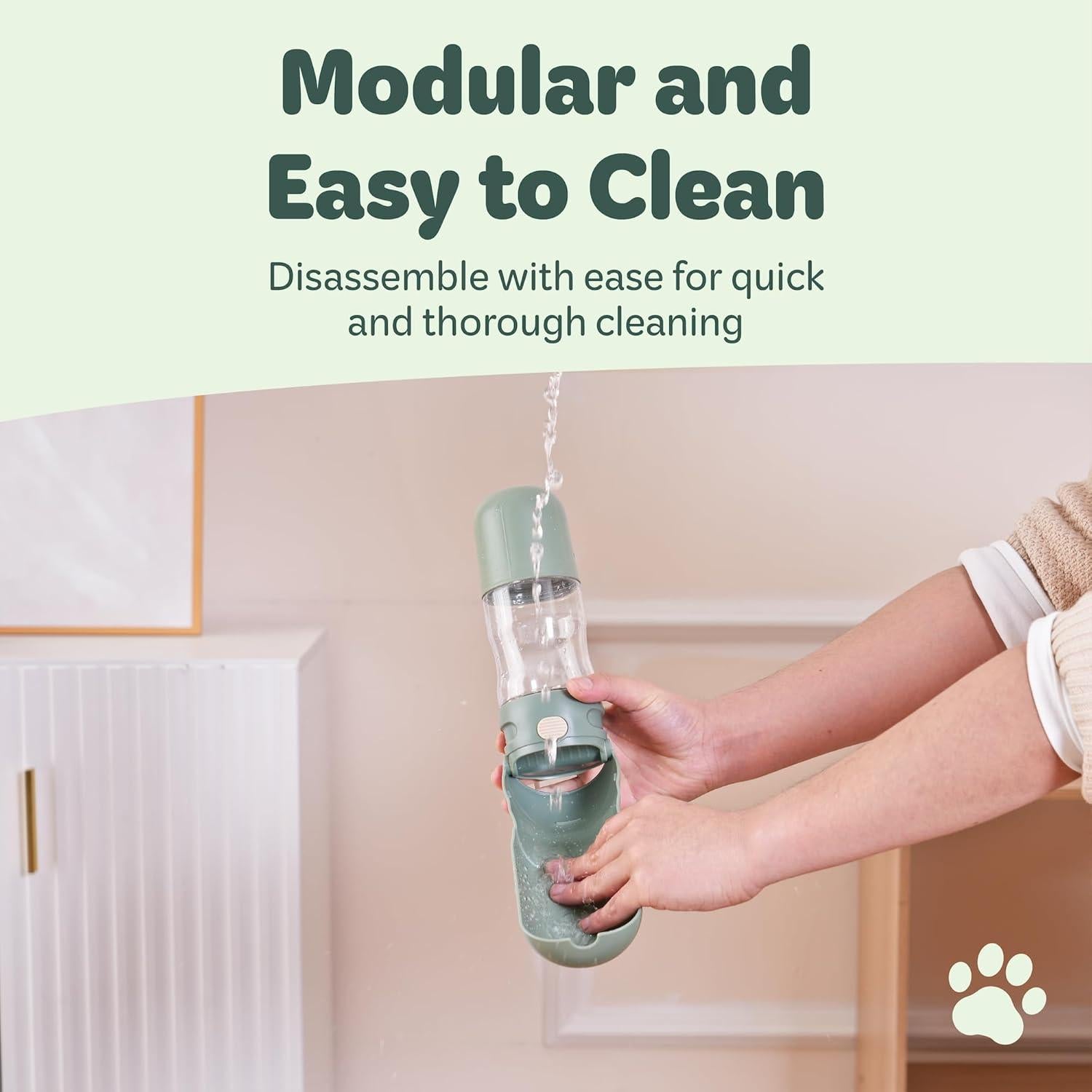 Dispensador de Agua y Comida para Mascotas Desired Tools 368.5ml Verde