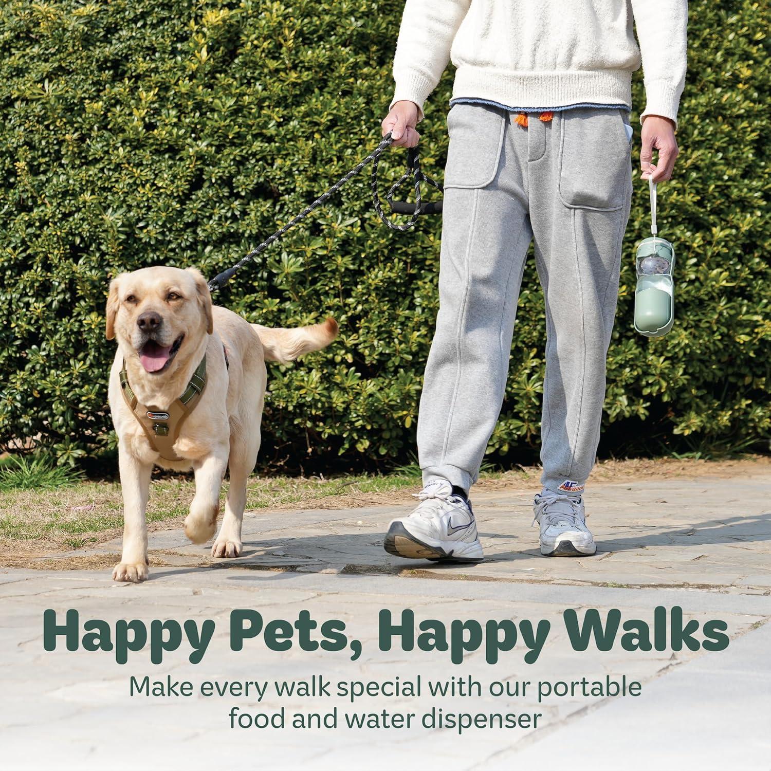 Dispensador de Agua y Comida para Mascotas Desired Tools 368.5ml Verde