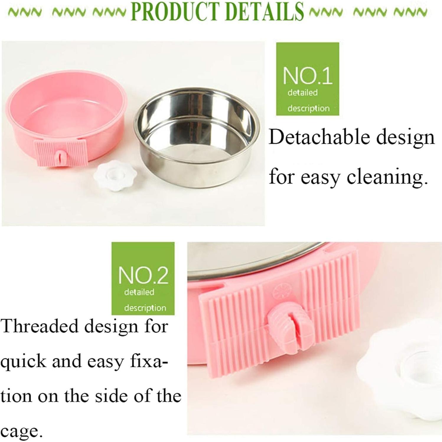 Tazón colgante para perros Kathson 2 piezas acero inoxidable