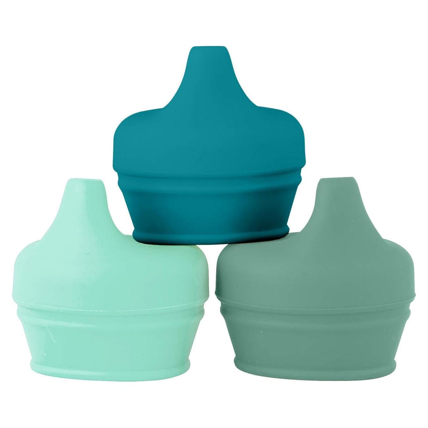 Tapa de Vaso Antifugas Boon Snug - Silicona Verde - 3 Piezas