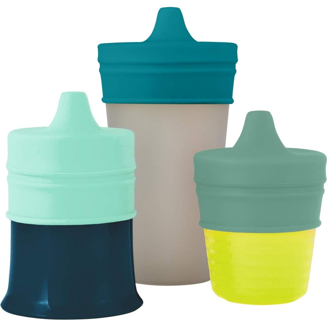 Tapa de Vaso Antifugas Boon Snug - Silicona Verde - 3 Piezas