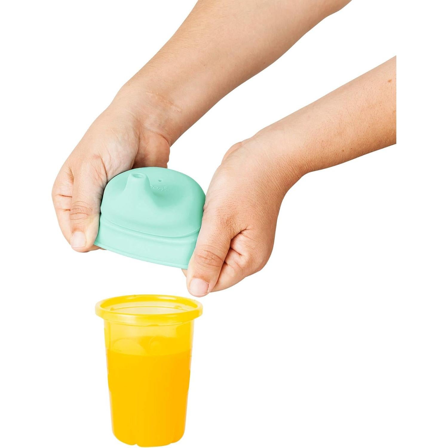 Tapa de Vaso Antifugas Boon Snug - Silicona Verde - 3 Piezas