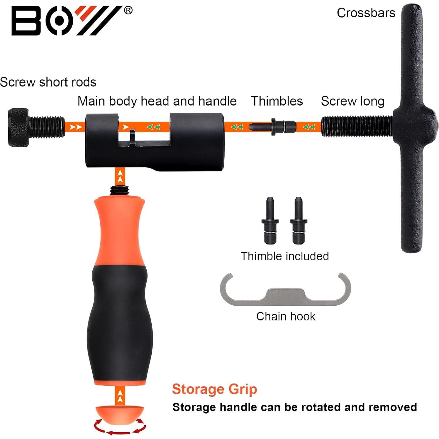 Kit de Herramientas para Cadenas de Bicicleta SONZUIA SON-7024N