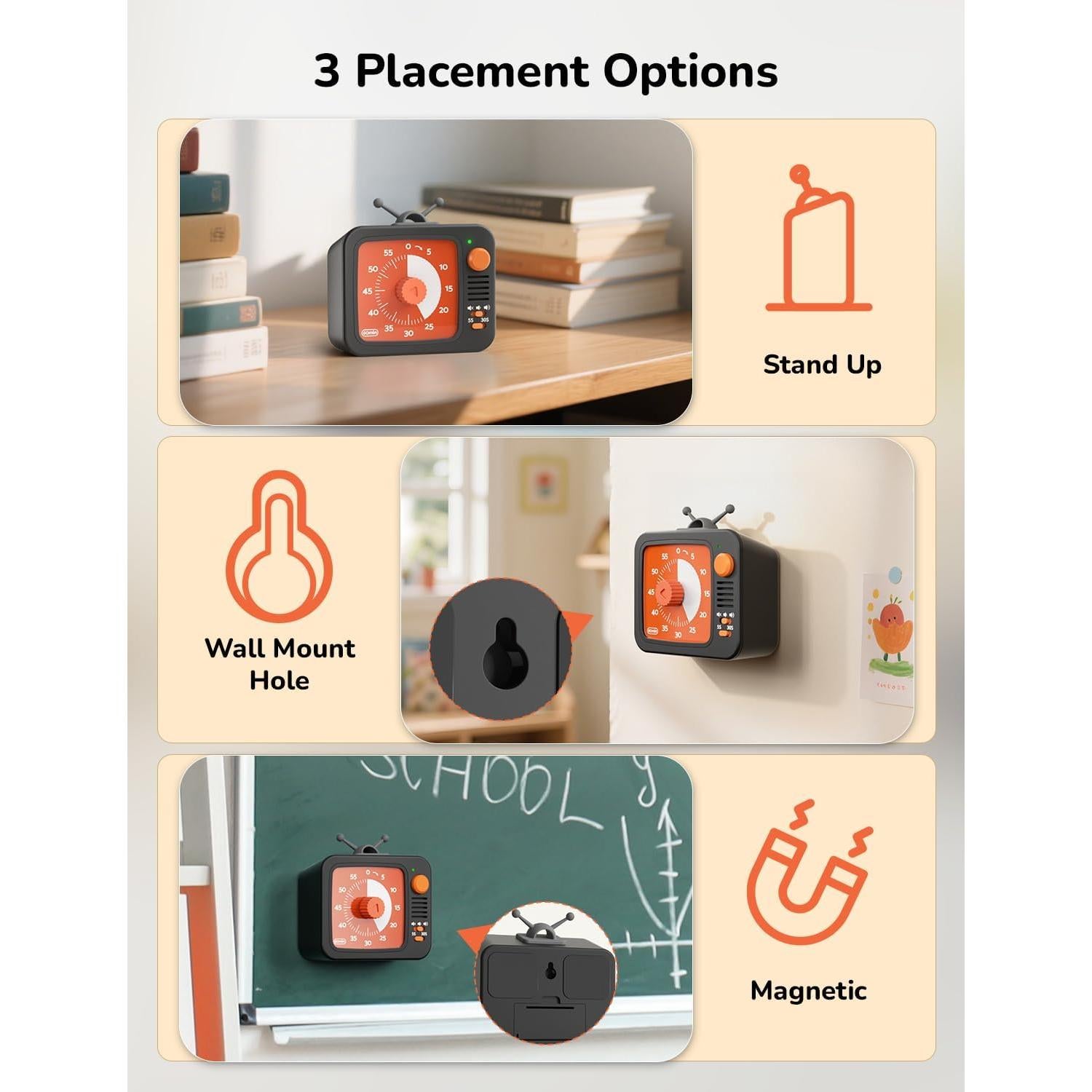 Temporizador Visual LIORQUE para Niños 60 Minutos Silencioso