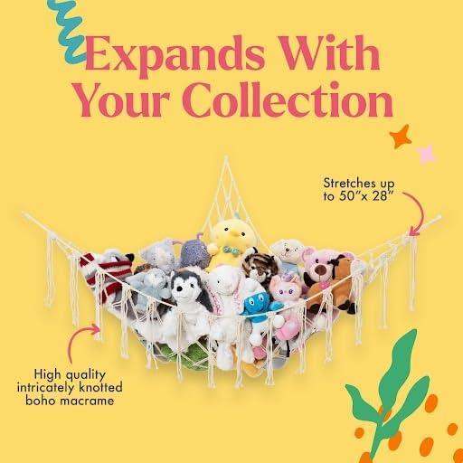 Hamaca de Macramé Lilly's Love para Animales de Peluche - Negro